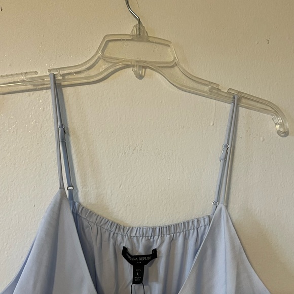 NWT/Banana Republic Petite Maxi Dress. Color Baby Glue Size Large. - Picture 5 of 6